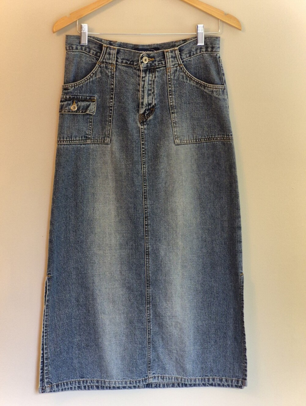 90s Brody denim cargo skirt